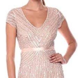 Adrianna Papell SLATE blue evening gown